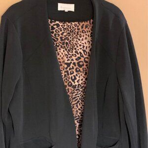 Skies Are Blue Amande Modal Scuba Blazer black blazer, EUC 2X